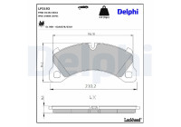 Brake Pad Set, disc brake LP3193 Delphi