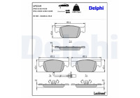 Brake Pad Set, disc brake LP3219 Delphi