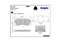 Brake Pad Set, disc brake LP3233 Delphi