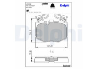 Brake Pad Set, disc brake LP3235 Delphi