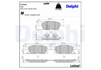 Brake Pad Set, disc brake LP3241 Delphi