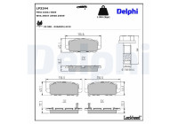 Brake Pad Set, disc brake LP3244 Delphi