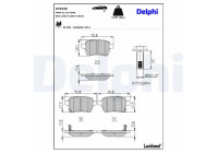 Brake Pad Set, disc brake LP3246 Delphi
