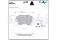 Brake Pad Set, disc brake LP3247 Delphi