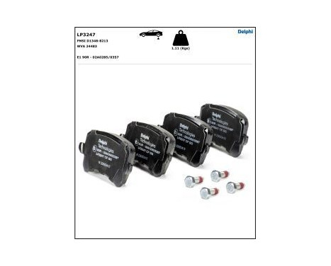 Brake Pad Set, disc brake LP3247 Delphi, Image 4