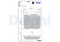 Brake Pad Set, disc brake LP3249 Delphi