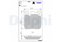 Brake Pad Set, disc brake LP3249 Delphi