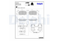 Brake Pad Set, disc brake LP3253 Delphi