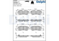 Brake Pad Set, disc brake LP3254 Delphi
