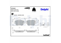 Brake Pad Set, disc brake LP3262 Delphi