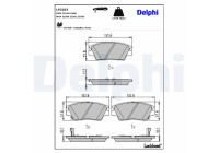 Brake Pad Set, disc brake LP3263 Delphi