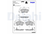 Brake Pad Set, disc brake LP3264 Delphi