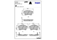 Brake Pad Set, disc brake LP3264 Delphi