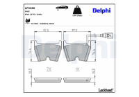 Brake Pad Set, disc brake LP3266 Delphi