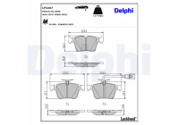 Brake pad set, disc brake LP3267 Delphi