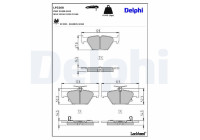 Brake Pad Set, disc brake LP3268 Delphi