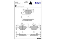 Brake Pad Set, disc brake LP3268 Delphi