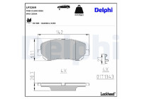 Brake Pad Set, disc brake LP3269 Delphi