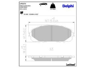 Brake Pad Set, disc brake LP3271 Delphi