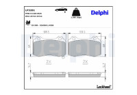 Brake Pad Set, disc brake LP3281 Delphi