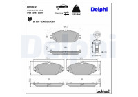 Brake Pad Set, disc brake LP3282 Delphi