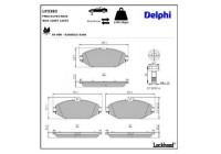 Brake Pad Set, disc brake LP3282 Delphi