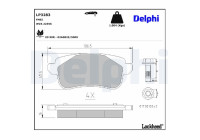 Brake Pad Set, disc brake LP3283 Delphi