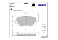 Brake Pad Set, disc brake LP3284 Delphi
