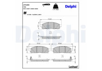 Brake Pad Set, disc brake LP3285 Delphi