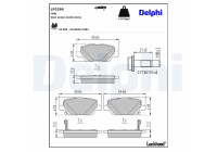 Brake Pad Set, disc brake LP3290 Delphi