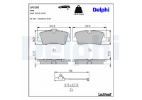 Brake Pad Set, disc brake LP3292 Delphi