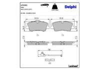 Brake Pad Set, disc brake LP3292 Delphi
