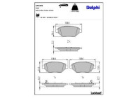 Brake Pad Set, disc brake LP3301 Delphi