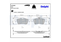 Brake Pad Set, disc brake LP3303 Delphi