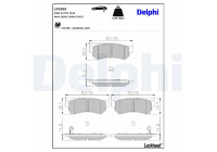 Brake Pad Set, disc brake LP3305 Delphi