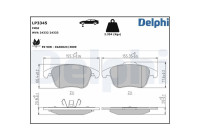 Brake pad set, disc brake LP3345 Delphi