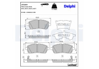 Brake Pad Set, disc brake LP3364 Delphi