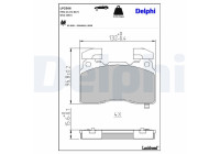 Brake Pad Set, disc brake LP3366 Delphi