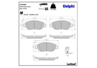 Brake Pad Set, disc brake LP3368 Delphi