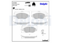 Brake Pad Set, disc brake LP3368 Delphi