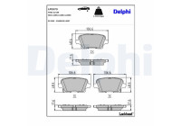 Brake Pad Set, disc brake LP3373 Delphi