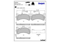 Brake Pad Set, disc brake LP3374 Delphi