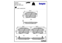 Brake Pad Set, disc brake LP3376 Delphi