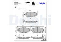 Brake Pad Set, disc brake LP3378 Delphi