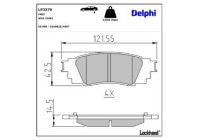 Brake Pad Set, disc brake LP3379 Delphi