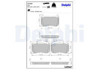Brake Pad Set, disc brake LP3380 Delphi