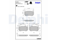 Brake Pad Set, disc brake LP3381 Delphi