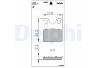 Brake Pad Set, disc brake LP3382 Delphi