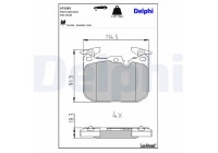 Brake Pad Set, disc brake LP3383 Delphi