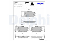 Brake Pad Set, disc brake LP3385 Delphi